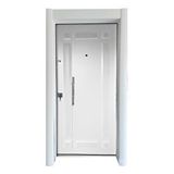 Tezdoor Sac Kasa, Tırnaklı Çelik Kapı, Daire Kapısı, Çelik Kapı, Ahşap Desenli Çelik Kapı Sol Açılım Beyaz
