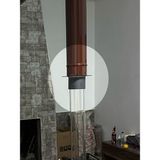 Tezel Ticaret Füze Pelet Soba Borusu Bağlantı Aparatı Metal Mat Siyah Uzun Ömürlü ve Dayanıklı Tasarım - FS1