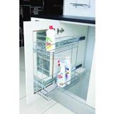 TEZGAH ALTI YANDAN RAYLI FRENLİ ŞİŞELİK & DETERJAN 25 CM. MODÜL S2215