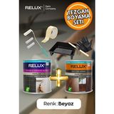 Tezgah Boyama Seti - Fayans Boyama Seti -Banyo Boyama Seti - Mermer Boyası - Boya Seti - Hediyeli - Beyaz