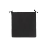 TEZKOTEKSTİL Siyah Kumaş Kaplı Bağcıklı Dekoratif Kare Sandalye Minderi 40x40x3 cm Kalıp Sünger