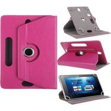 TezMax Casper Via S40 Uyumlu 10.4" Dönerli Standlı Deri Tablet Kılıfı - Pembe