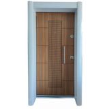Tezwood 1593 Statik Kasalı Beyaz Renk Düz Model Daire Giriş Kapısı, Çelik Kapı, Villa Kapısı