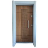 Tezwood 1593Bk Rustik Model Çelik Daire Kapısı,Kale Kilit
