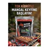 TEZYAK 1.5 KG Tek Kibritle Yanan Meşe Mangal Kömürü