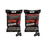 Tezyak Profesyonel Tek Kibritle Yanan Yeni Nesil Mangal Kömürü (2 kg x 2 Paket) 4 kg - Siyah - 2 Adet