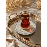 Tezyinat Wood Efes Porselen 6'lı Çay Tabağı
