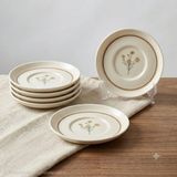 Tezyinat Wood Mimoza 6'lı Porselen Çay Tabağı Seti