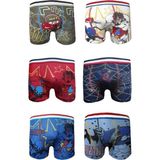 Tezzgelsin Erkek Çocuk Karışık Desenli Pamuklu Esnek Likralı Boxer 6 Adet - Renkli - 6 - 7 Yaş