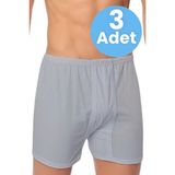 Tezzgelsin Erkek Rahat Kesim 3'lü Paçalı Pamuklu Külot - Gri - 2XL