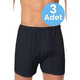 Tezzgelsin Erkek Rahat Kesim 3'lü Paçalı Pamuklu Külot - Siyah - 2XL