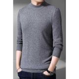 Tezzgelsin Erkek Tüylenmeyen Yarım Boğazlı Triko Kazak Yarım Balıkçı Triko Kazak - 2XL - Füme