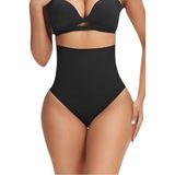 Tezzgelsin Kadın Dikişsiz Yüksek Bel Karın Toparlayıcı String Korse - L - XL - Siyah