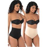 Tezzgelsin Kadın Lazer Kesim İnceltici Ve Toparlayıcı String Korse 2'Li Set