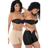 Tezzgelsin Kadın Lazer Kesim İnceltici Ve Toparlayıcı Yüksek Bel Boxer Korse 2'Li Set