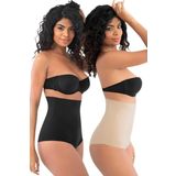 Tezzgelsin Kadın Lazer Kesim İnceltici Ve Toparlayıcı Yüksek Bel Slip Korse 2'Li Set