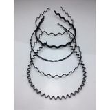 Tezzgelsin Siyah Metal Taç Erkek Kadın Sporcu Saç Tacı 5 Parçalı Set Çok Renkli