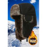 Tezzgelsin Unisex Termal Peluş Kürklü Pilot Şapka Siyah