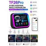 Tf26 Yapay Zeka Sesli Asistan Akıllı Bluetooth Hoparlör Aı Sohbet Dokunmatik Ekran Speaker Masa Saati