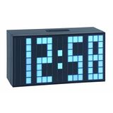 TFA 98.1082.02 Time Block Dijital LED Göstergeli Alarmlı Masa Saati Mavi