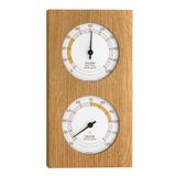 TFA Dostmann analog sauna termo-higrometre, meşe çerçeveli, sıcaklık, nem, ısıya dayanıklı, U 130 x G 40 x Y 242 mm