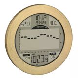 Tfa Dostmann Dijital Meteoroloji İstasyonu Meteomar, 35.1124.53, Hava Basıncı, 24 Saat/3 Saat/1 Saat İçin Çubuk Grafik, Sıcaklık Ve Nem, Tarihli Radyo Saati, Alüminyum Çerçeve, Altın