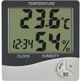 TFA Dostmann Dijital Termometre, Nem Ölçer, Masa Saati (Alarm ve Tarih İçerir) Thermo-Higrometre (Alman Markası)30.5058.02