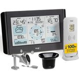 Tfa Dostmann Radyo Hava Durumu Istasyonu Weather Pro 35.1161.01, Rüzgar Yönü ve Kuvveti ile Rüzgar Ölçer,degrade Grafikli Yağmur Ölçer,sembollerle Hava Tahmini, Hava Basıncı Ekranı, Radyo Saati, Siyah
