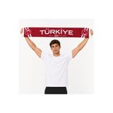 TFF Türkiye Milli Takım 1923 Desenli Taraftar Atkısı - Kırmızı