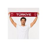 TFF Türkiye Milli Takım Çizgili Taraftar Atkısı - Kırmızı