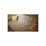 Tfnhometr Pamuklu Koltuk Örtüsü - Kaymaz Yüzey Leke Dirençli - Yeşil Duvar Desen 170 x 210 cm