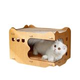 Tfwadmx Kedi Scratcher Evi Kedi Scratcher Ahşap Kedi Evi Kazı Kazıma Pedi Karton Kedi Scratcher Ev Salon Ev Yatak Mobilya Eğitim Oyuncak