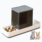Tfwadmx Otomatik Kedi Maması ve Su Sebili Yerçekimi Köpek Besleyici Otomatik Kedi Besleyici 2'si 1 Arada Kediler için Evcil Hayvan Maması Dispenseri Küçük Köpekler (Gri)
