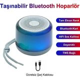 Tg Kablosuz Bluetooth Taşınabilir Mini Bt Hoparlör Rgb LED Renkli Işık Aktif Tf/usb Bas Stereo Woofer Aktif Hoparlör - Gri