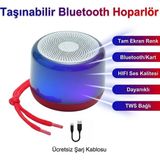 Tg Kablosuz Bluetooth Taşınabilir Mini Bt Hoparlör Rgb LED Renkli Işık Aktif Tf/usb Bas Stereo Woofer Aktif Hoparlör - Kırmızı