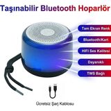 Tg Kablosuz Bluetooth Taşınabilir Mini Bt Hoparlör Rgb LED Renkli Işık Aktif Tf/usb Bas Stereo Woofer Aktif Hoparlör - Siyah