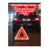 TG STEEL DESİNG Üçgen Reflektör - E Belgeli (Pratik Kullanım, Gece parlayan)