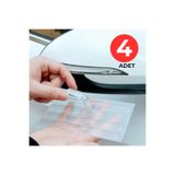 tg tek-iş global Oto Kapı Kolu Darbe Koruyucu Şeffaf Silikon Çizik Önleyici Kapı Koruma Bandı 4'lü Set