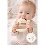Tgm Baby Ultra Premium Silikon Tavşan Eldiveni Diş Kaşıyıcı (Özel Taşıma Kablı) - Krem