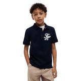 Th Erkek Çocuk Script Interlock Zip Lacivert Polo Yaka T-Shirt