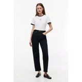 Th Roundal Reg C-Nk Ss Tee Kadın Beyaz T-Shirt - Ww0ww50032