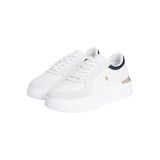 Th Saten Kadın Ekru Platform Taban Sneaker