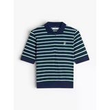 Th Scrıpt Lyocell Zıp Ss Polo Kadın Yeşil T-Shirt - Ww0ww47853