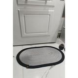 Thalia Home Jüt Hasır Kapıönü Paspası Halı Yolluk Hasır Banyo Paspası - Gri - Siyah - 80 x 120 cm