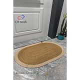 Thalia Home Jüt Hasır Kapıönü Paspası Halı Yolluk Hasır Banyo Paspası - Hasır Krem - 40 x 60 cm