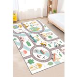 Thalia Home Oyun Halısı Desenli Kaymaz Taban Yıkanabilir Çocuk Halısı