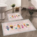 Thalia Home Talia Home 2 Li 60X100 - 50X60 Klozet Takımı - Pembe - 60 x 100 cm
