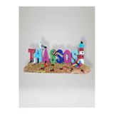 THASSOS Temalı Kabartmalı Polyester Magnet Buzdolabı Süsü Çok Renkli