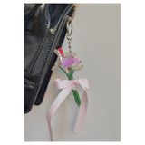That Handmade Girl Cherry Blossom Mini Buket Anahtarlık Boncuk El Yapımı Çiçek Çanta Aksesuarı Hediyelik