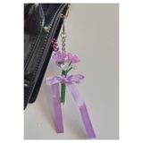 That Handmade Girl Lavender Dream Mini Buket Anahtarlık Boncuk El Yapımı Çiçek Çanta Aksesuarı Hediyelik